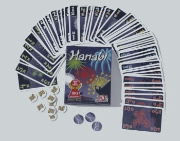 Hanabi Spielmaterial
